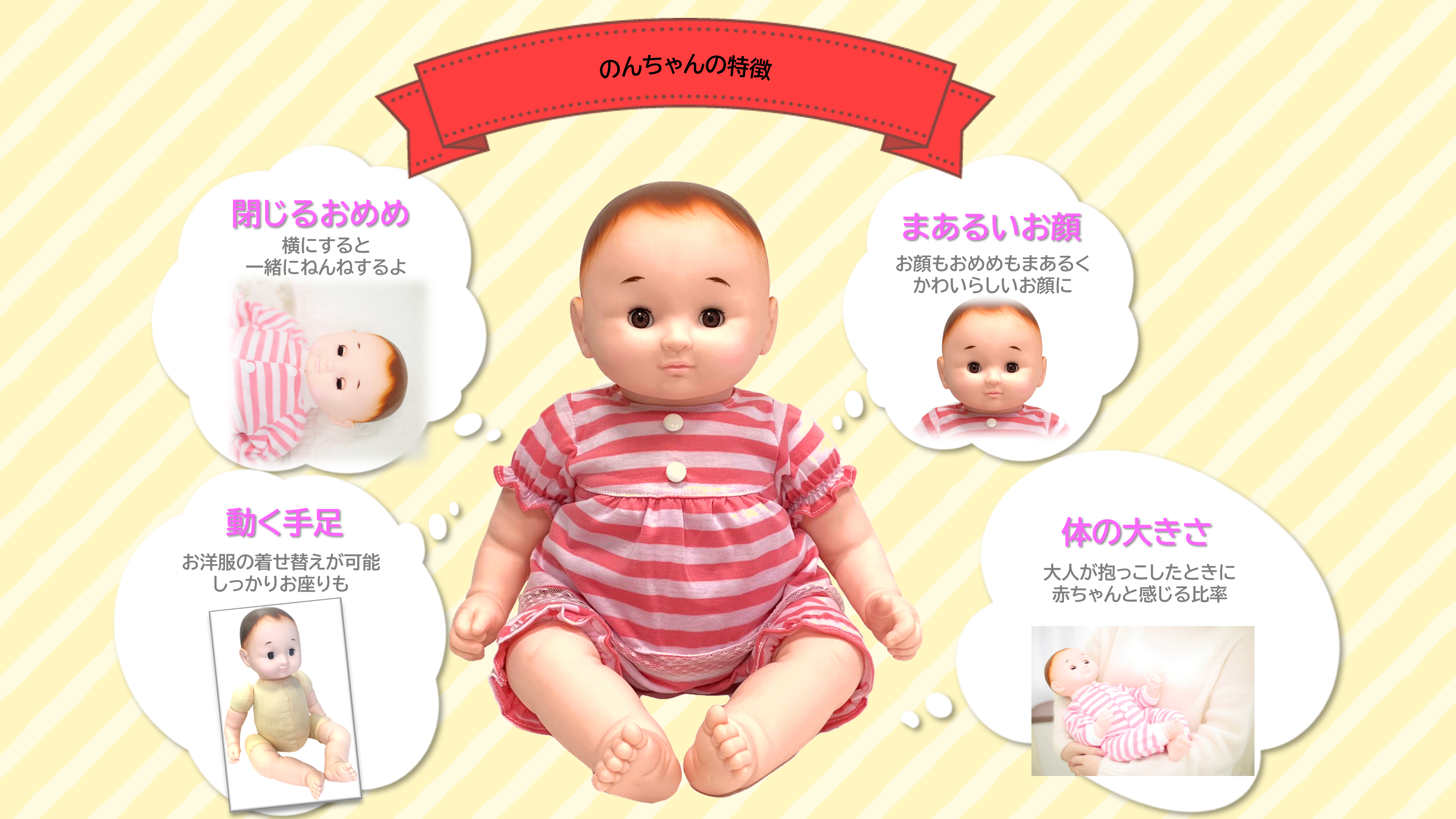トップ - 赤ちゃん人形「のんちゃん」
